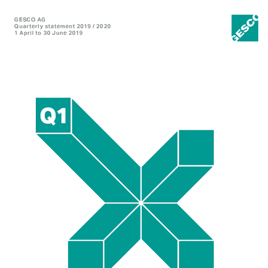 Photo: GESCO: Cover of Quarterly statement Q1 2019
