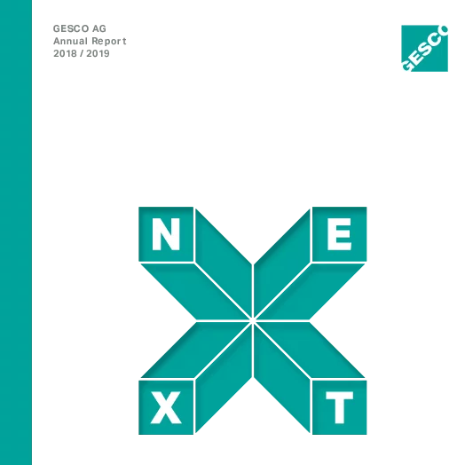 Photo: GESCO: Cover of Annual report 2018/2019
