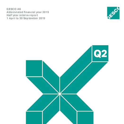 Photo: GESCO: Cover of Quarterly statement Q2 2019