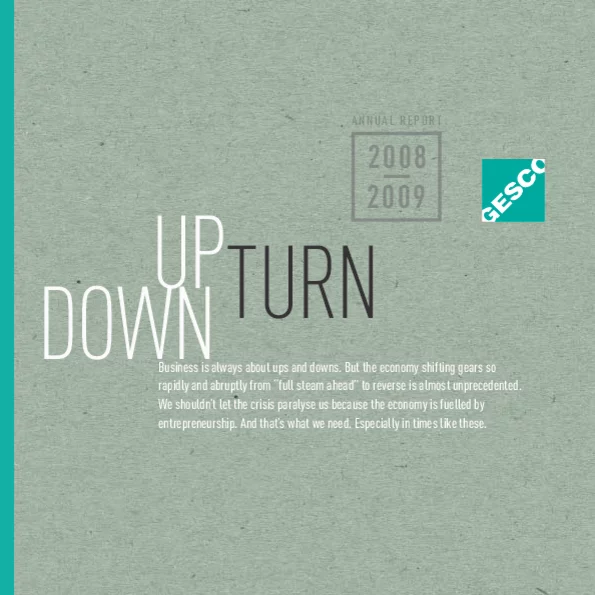 Photo: GESCO: Cover of Annual Report 2008/2009