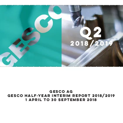 Photo: GESCO: Cover of Quarterly statement Q2 2018/2019