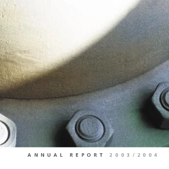 Photo: GESCO: Cover of Annual report 2003/2004