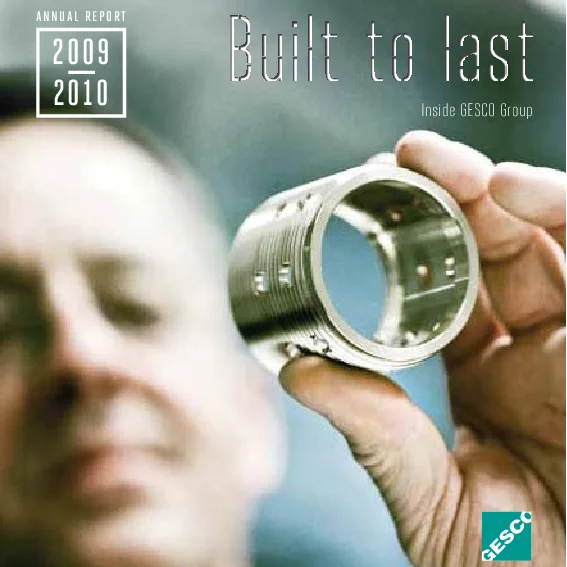 Photo: GESCO: Cover of Annual Report 2009/2010