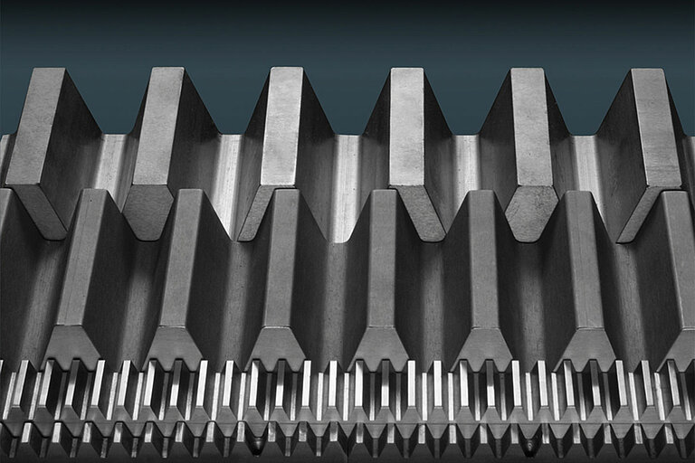 Foto: Gesco: Nahaufnahme von Zahnstangen