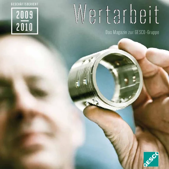 Foto: GESCO: Cover von Geschäftsbericht 2009/2010