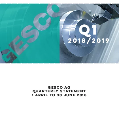 Photo: GESCO: Cover of Quarterly statement Q1 2018