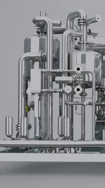 Foto: Gesco: Gesamtabbildung frontal von einer industriellen Maschinenanlage